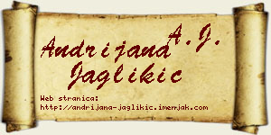 Andrijana Jaglikić vizit kartica